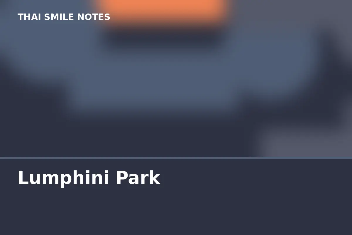 Lumphini Park